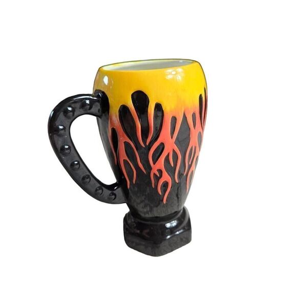 Orange County Choppers 2005 Coffee Mug Beer Stein Flames Orange/Yellow - Picture 2 of 6